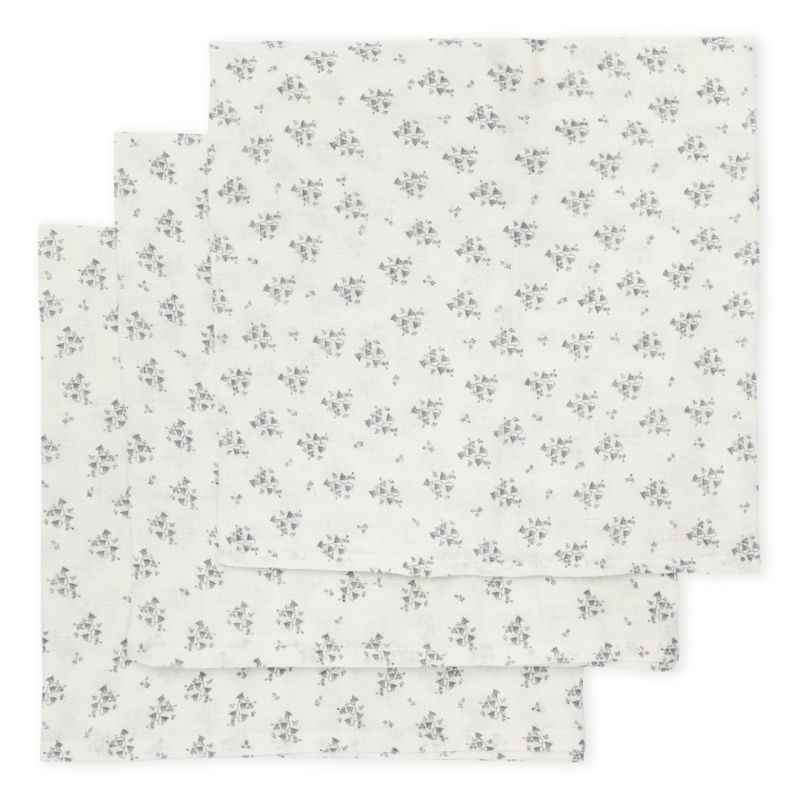 KS30022 - 3 PACK MUSLIN CLOTH GOTS - CLOCHETTE BLEUE - Extra 0