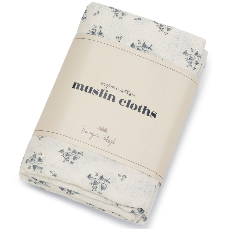 KS30022 - 3 PACK MUSLIN CLOTH GOTS - CLOCHETTE BLEUE - Extra 1