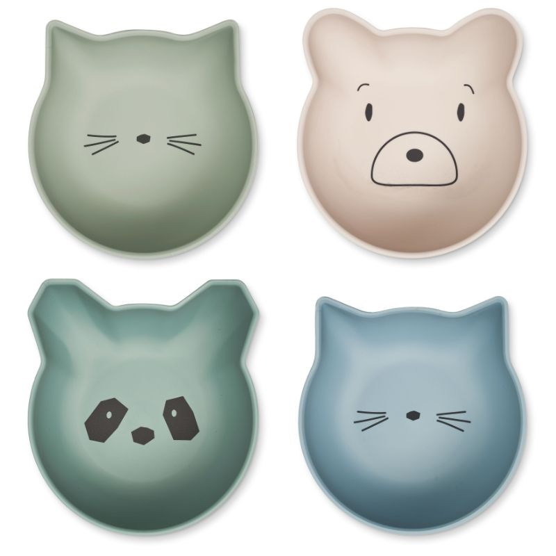 Filiz snack bowl 4-pack (Animal mix)_LW17469_1350_Dusty mint mix_1-23_2