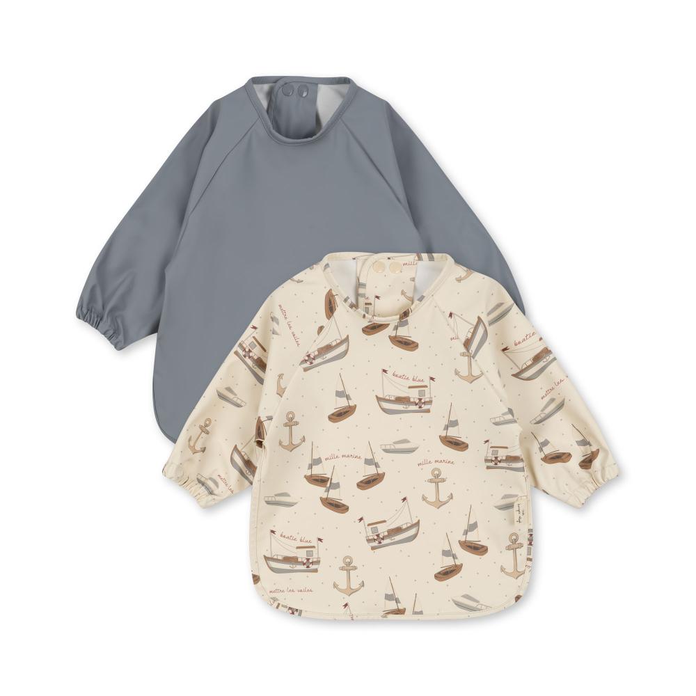 KS100007 - 2 PACK DINNER BIB WITH SLEEVES - SAIL AWAY - Extra 0