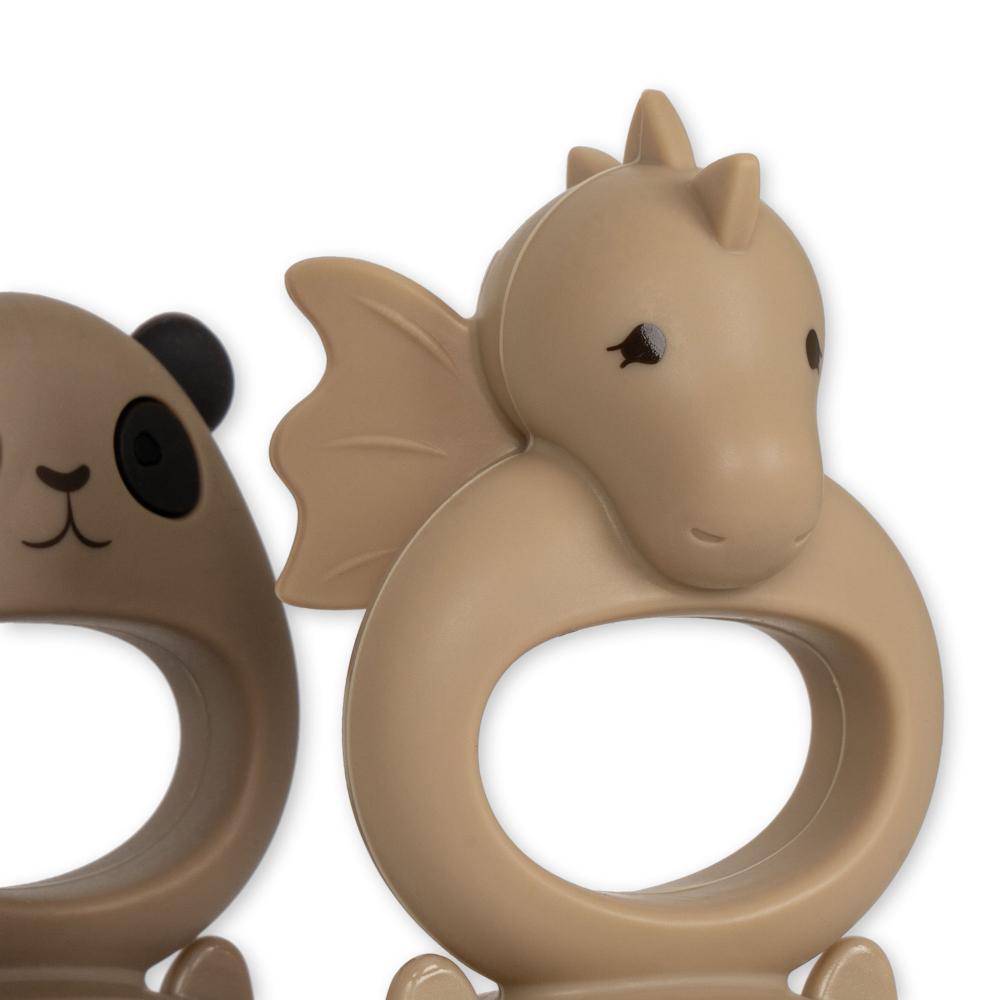 KS100013 - 2 PACK FRUIT FEEDING PACIFIER DRAGON AND PANDA - WARM CLAY-SHITAKE - Extra 3