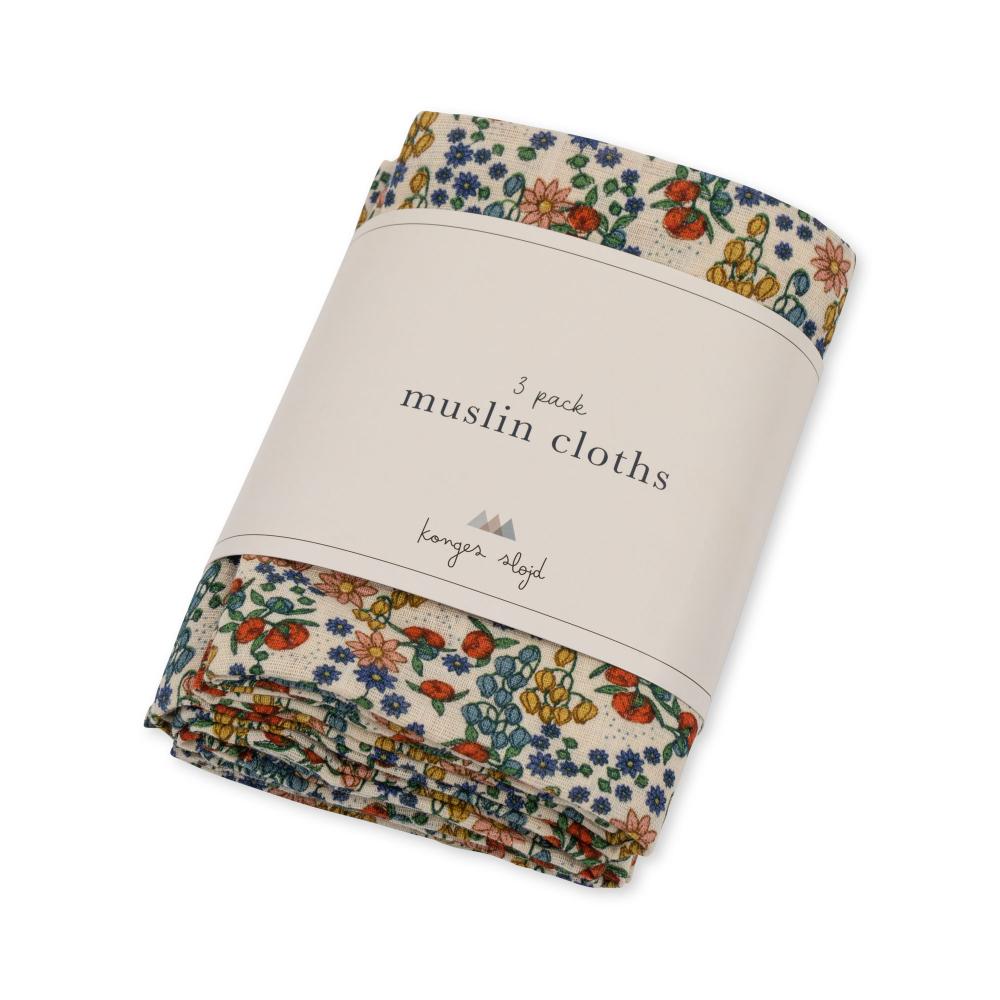 KS100038 - 3 PACK MUSLIN CLOTH GOTS - BIBI FLEUR - Extra 2