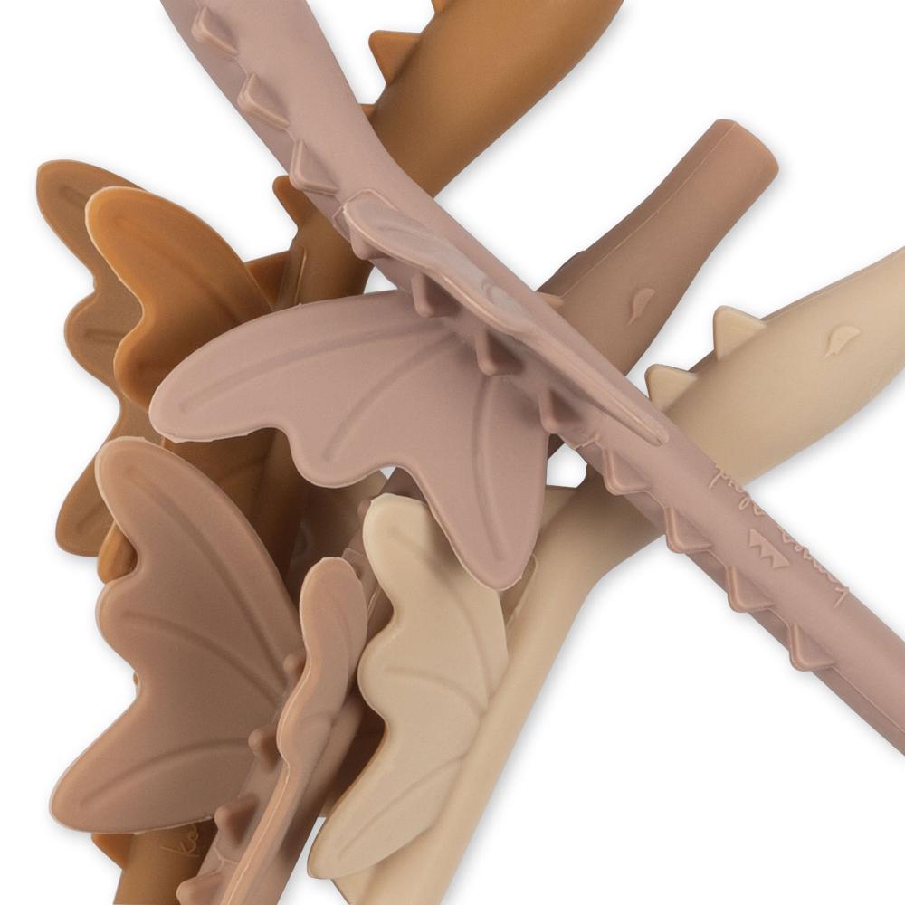KS3561 - 4 PACK SILICONE STRAWS DRAGON - BLUSH MIX - Extra 2
