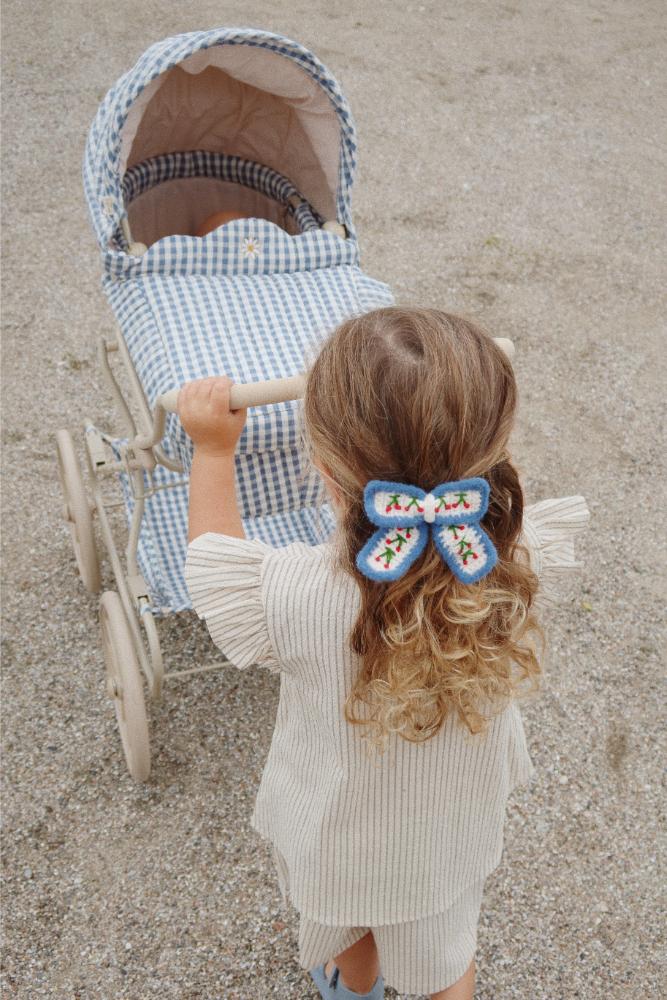 KS100848 - DOLL PRAM - CAPTAINS BLUE CHECK - Extra 1