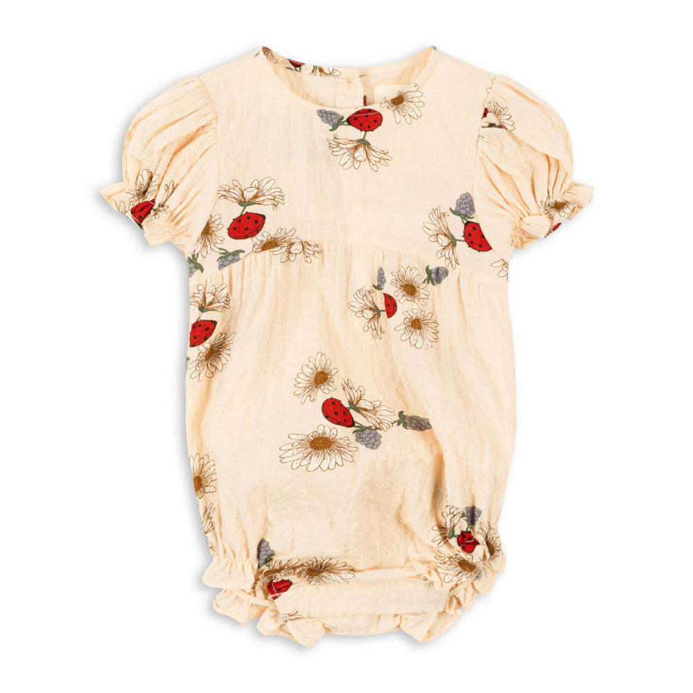 KS101094 - VIDA PUFF SLEEVE ROMPER GOTS - LADYBUG - Extra 0