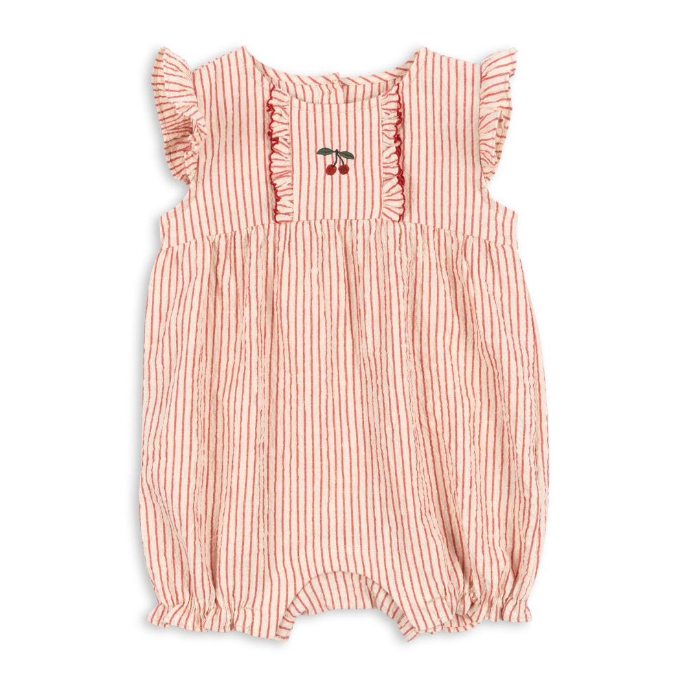 KS100860 - ELLIE FRILL ROMPER GOTS - AMOUR STRIPE - Main