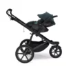 Thule Maple Connect Darkest blue som travelsystem på dobbel barnevogn