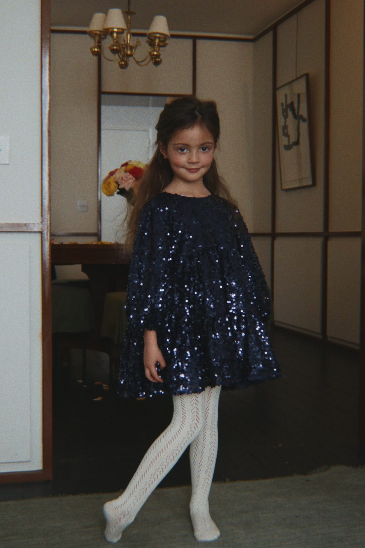 Konges Sløjd Lila Sequins Bow Dress – Total Eclipse