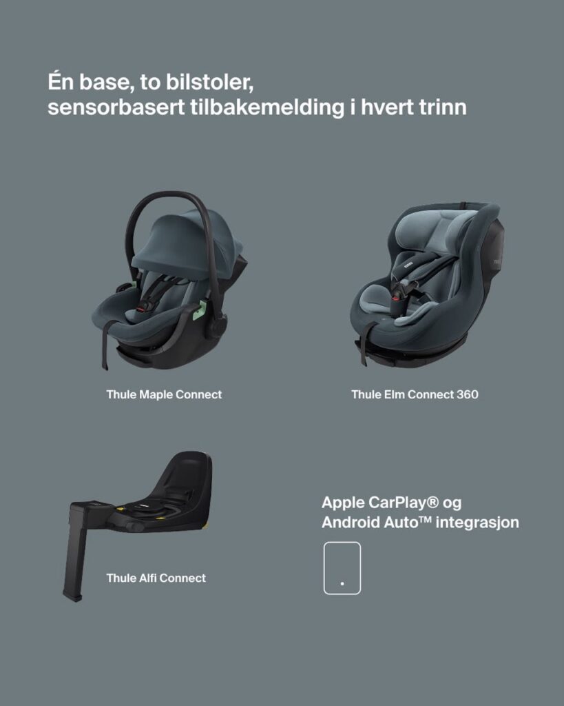 Thule Maple Connect, Elm Connect 360 og Alfi Connect med sensorbasert tilbakemelding
